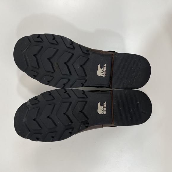 Sorel Women's Size 7 Emelie Waterproof Chelsea Booties Boots Gray Brown Black - Picture 12 of 13